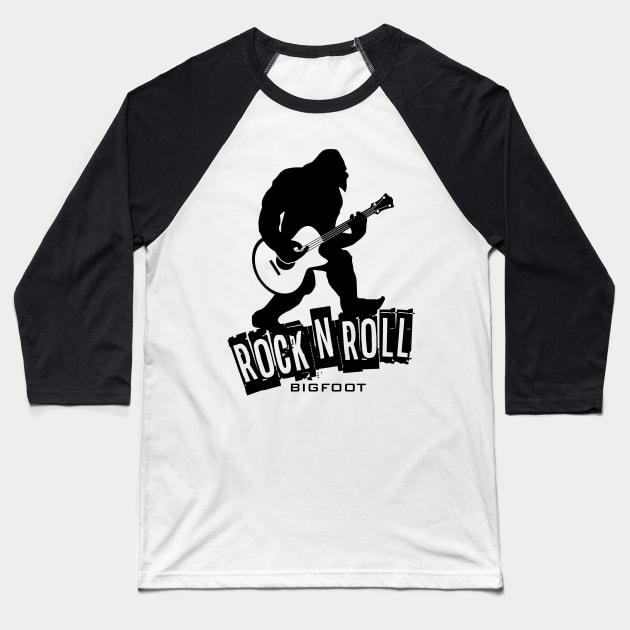 Rock N Roll Bigfoot Baseball T-Shirt by Toogoo